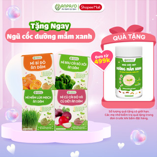 Mì Ăn Dặm cho bé Anpaso -  Đồ Ăn Dặm Cho Bé Vị Rau Củ - Mỳ Cải Bó Xôi Hữu Cơ Organic gói 120g