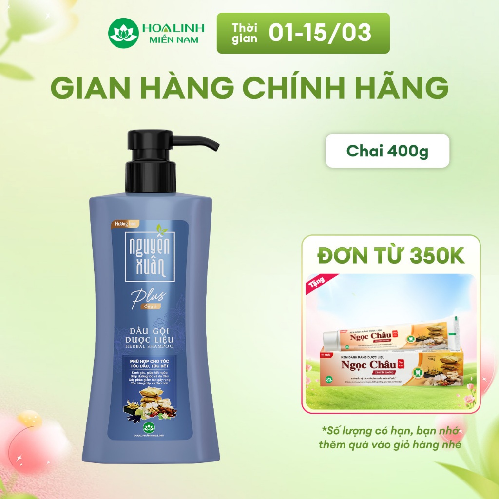 Dầu gội dược liệu Nguyên Xuân Plus óng ả 400g | BigBuy360 - bigbuy360.vn