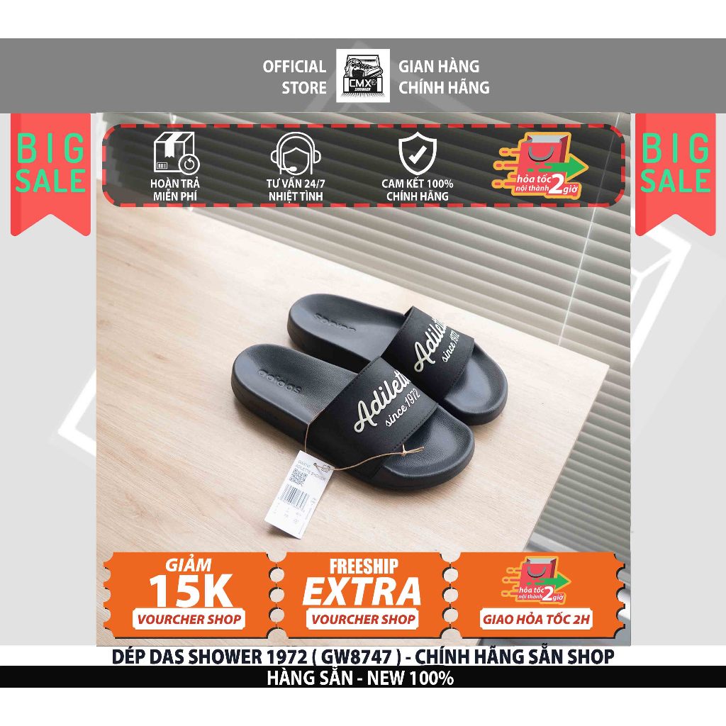 [ HÀNG CHÍNH HÃNG ] Dép THỂ THAO CHÍNH HÃNG DAS SHOWER ( GW8747 ) - AUTHENTIC 100%