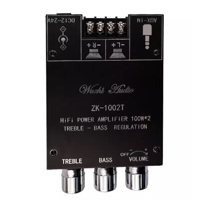 Mạch Khuếch Đại Âm Thanh Bluetooth ZK-1002T - Công Suất 100W * 2 (Chip TPA3116D2)