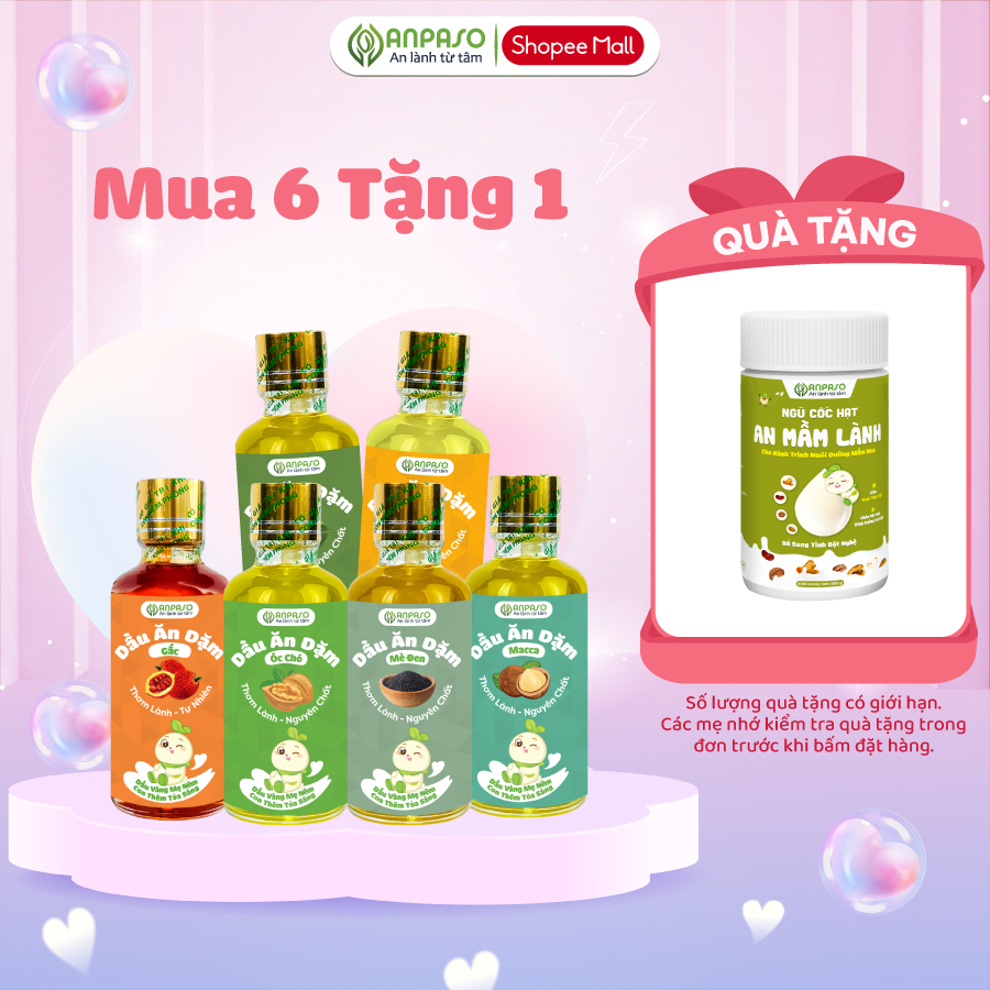 Combo 6 Dầu Ăn Dặm Cho Bé Anpaso 50ml