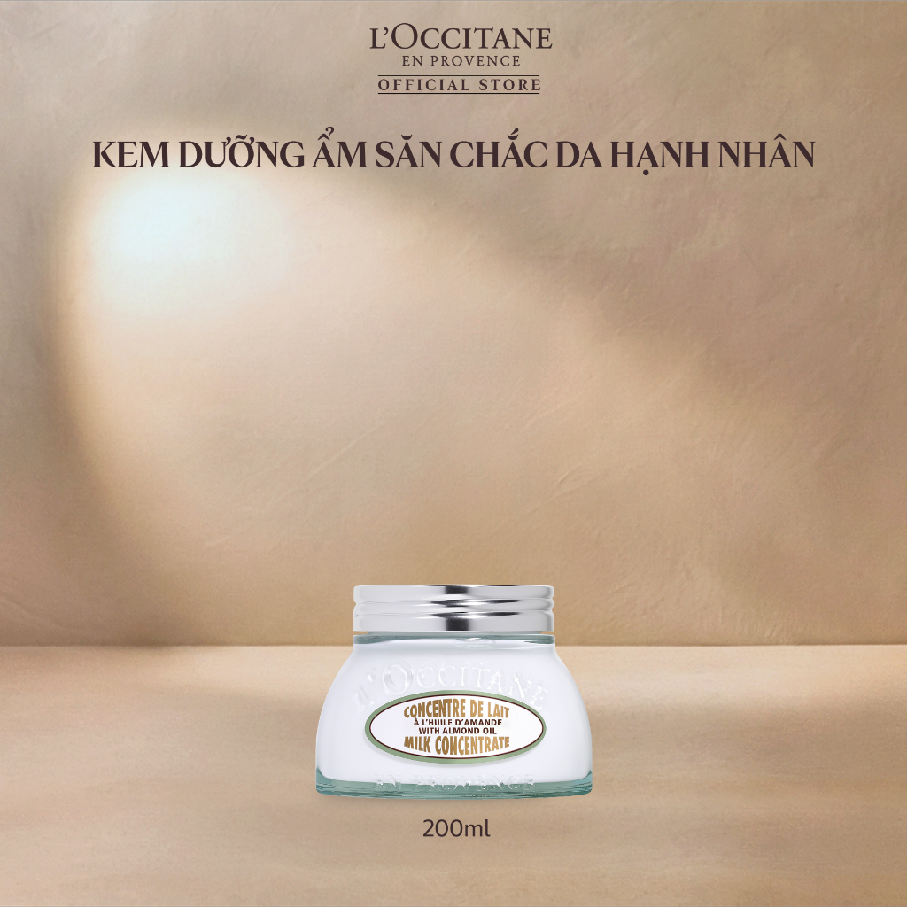 [LIVE HANNAH OLALA] Kem Dưỡng Ẩm Săn Chắc Da L'Occitane Hạnh Nhân Almond Milk Concentrate 200ml