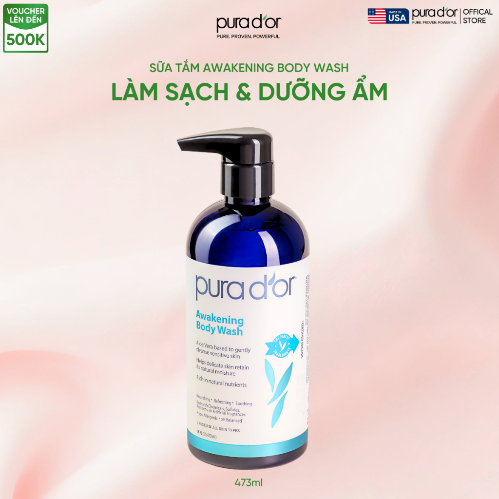 [GWP] Sữa Tắm Pura D'or Awakening Body Wash Giúp Làm Sạch & Dưỡng Ẩm 473ml