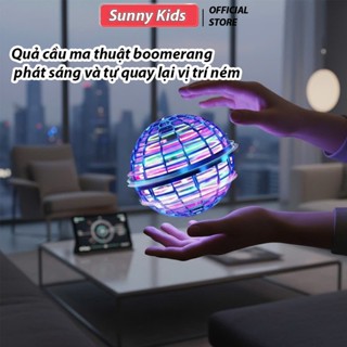 Quả cầu ma thuật boomerang phát sáng và tự quay lại vị trí ném, đồ chơi bóng bay UFO giải trí cho bé