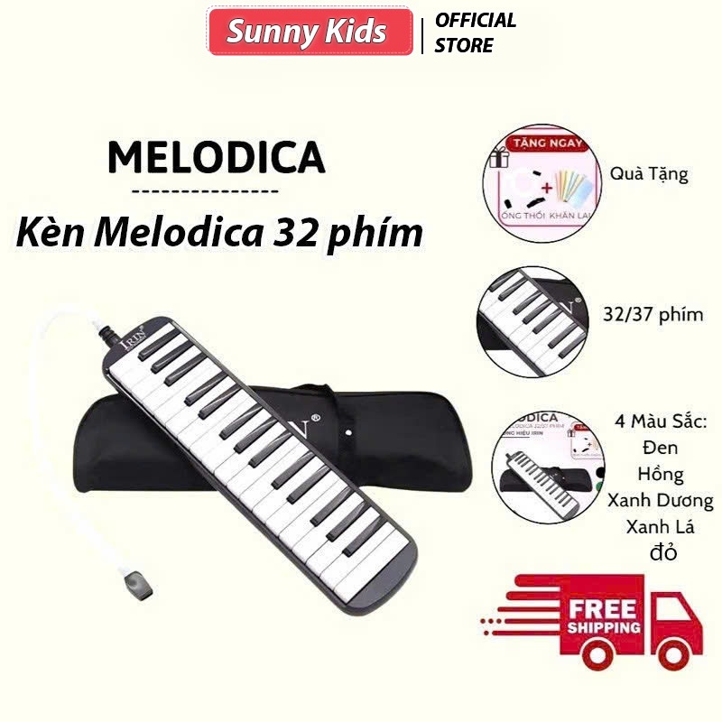 Kèn melodica 32 phím cho học sinh phổ thông đầy đủ phụ kiện đi kèm