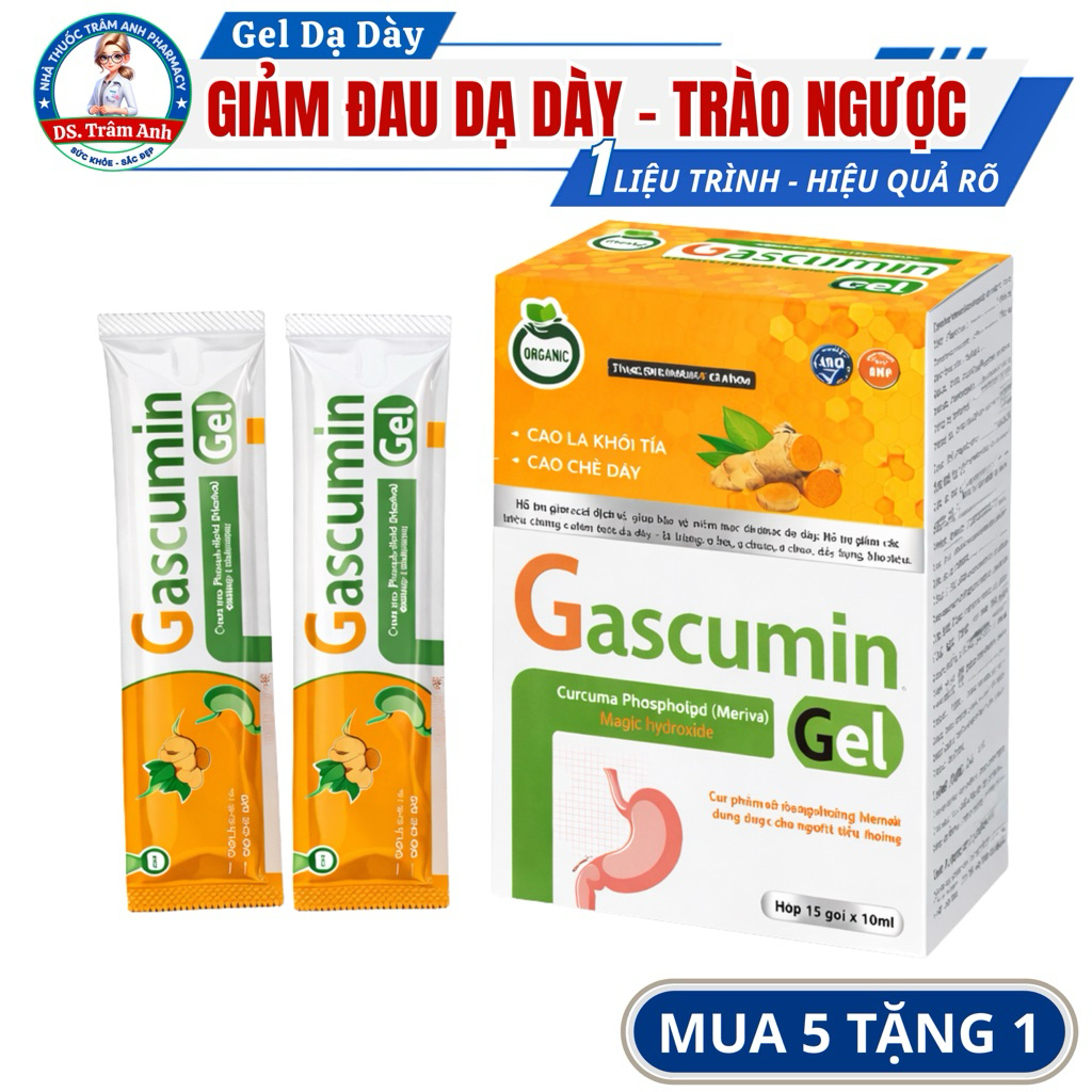 Gel Dạ Dày Nano Curcumin – Hỗ Trợ Giảm Đau Dạ Dày, Trào Ngược Dạ Dày, Viêm Loét Dạ Dày Tá Tràng