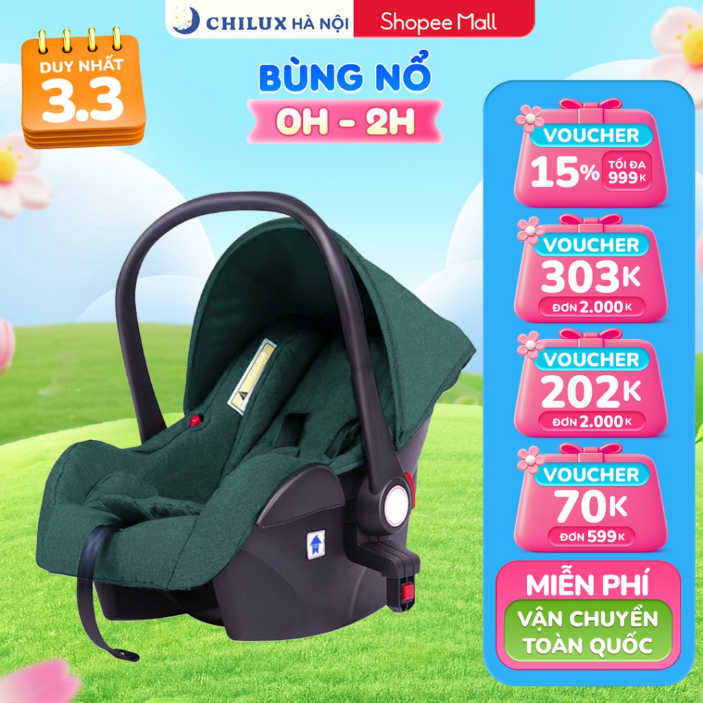 Ghế ngồi ô tô kiêm nôi xách tay cho bé CHILUX D23