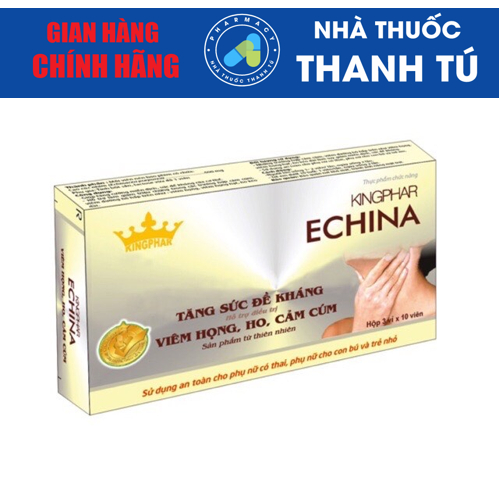 ECHINA Kingphar hỗ trợ tăng cường sức đề kháng, giúp giàm viêm họng, cảm cúm do sức đề kháng kém (Hộ
