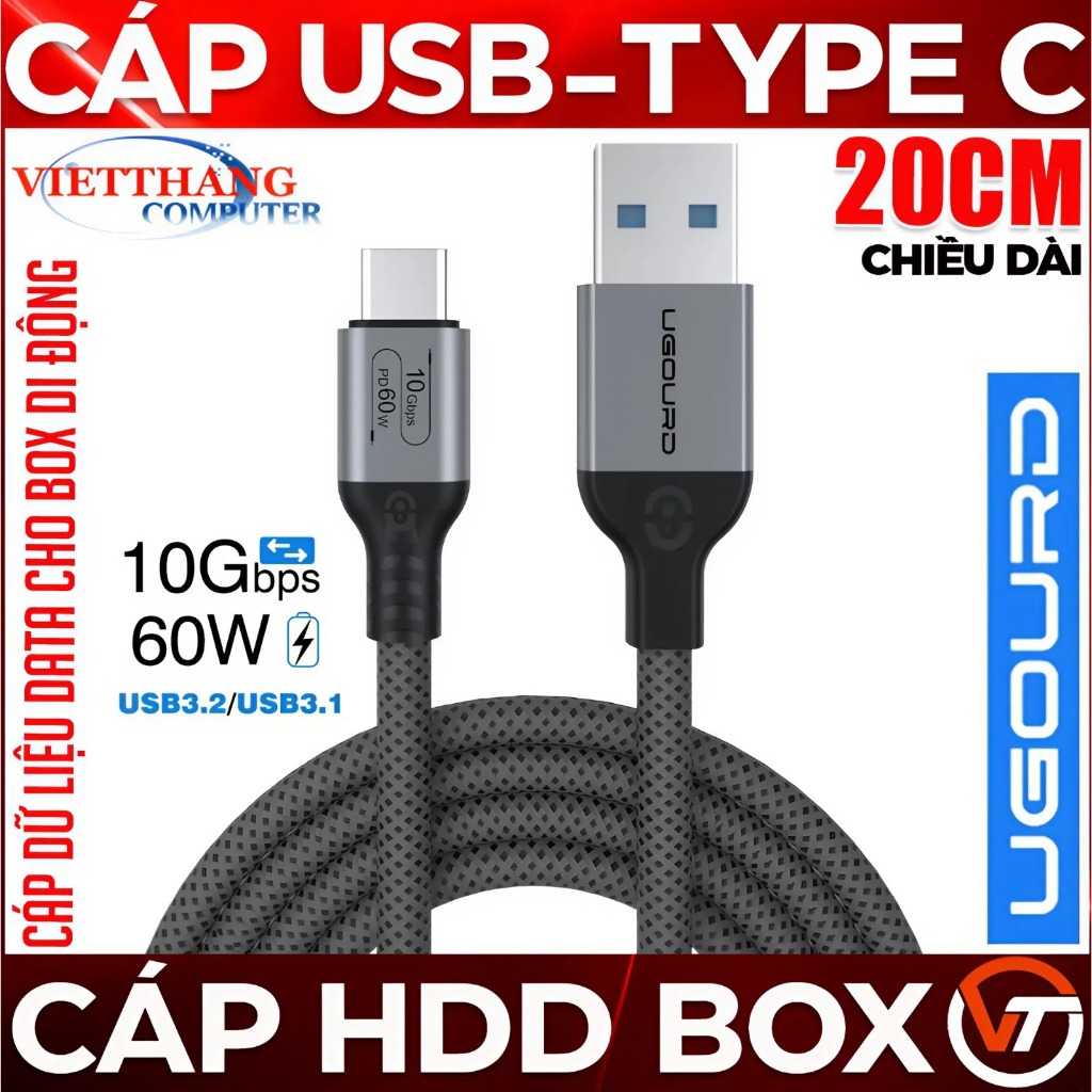 Cáp USB-C Sang USB-A 3.2 Gen2 Tốc Độ 10Gbps, Hỗ Trợ Sạc Nhanh Và Truyền Dữ Liệu Cho HUB, SSD, Laptop