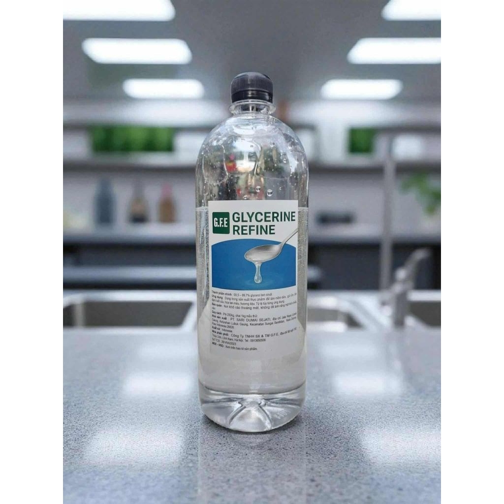 GLYCERINE 99,7% ( Glyceron) Phụ gia giữ ẩm làm mềm trong làm bánh bông lan