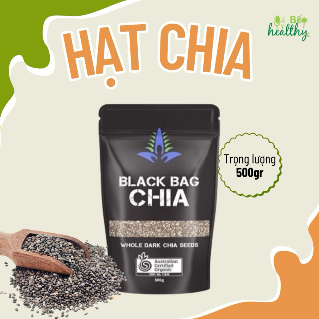 [Made in Mexico] Sản phẩm hạt chia Black Bag Chia – Whole Dark Chia Seeds (hạt chia đen nguyên hạt).