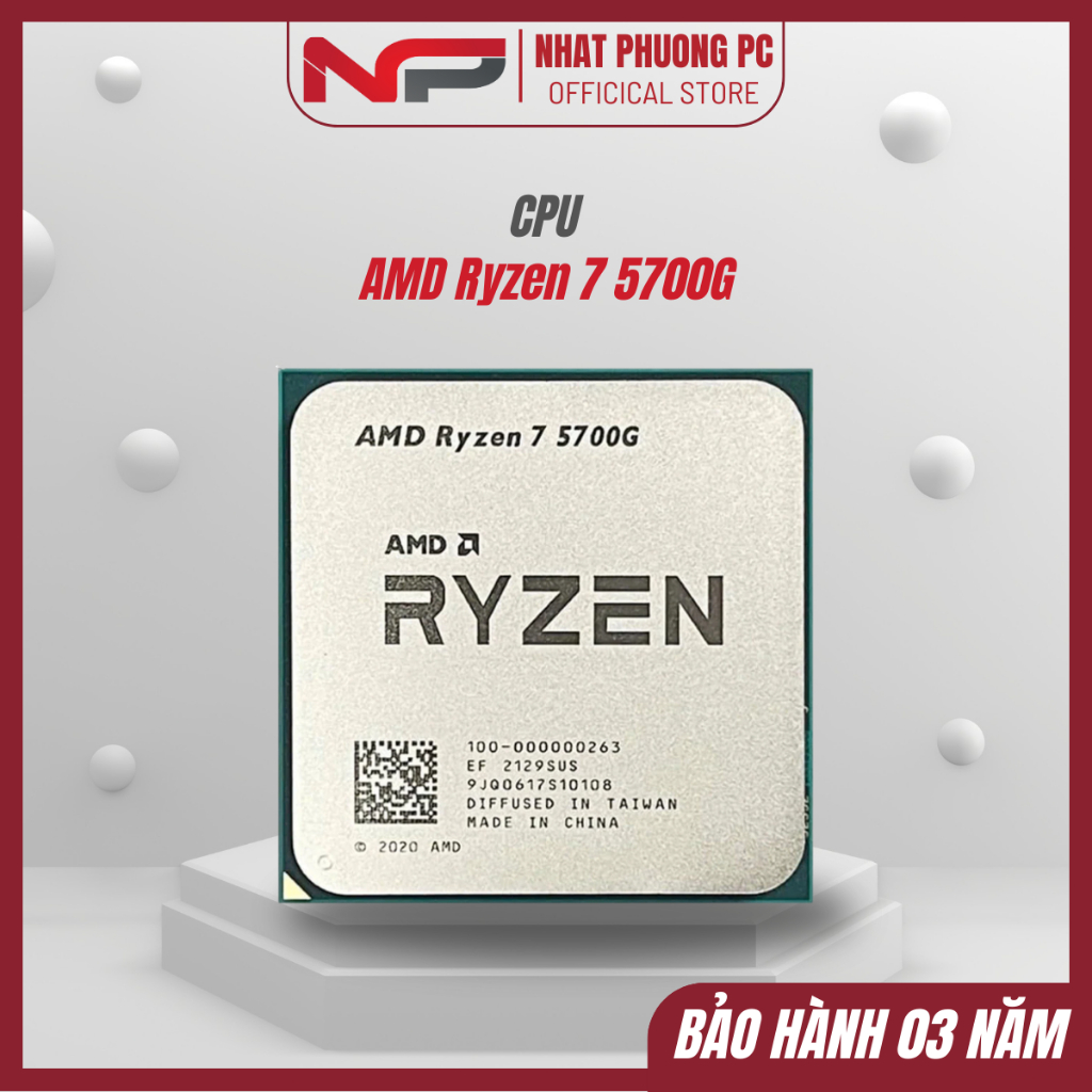 CPU AMD Ryzen 7 5700G 8 Nhân 16 Luồng