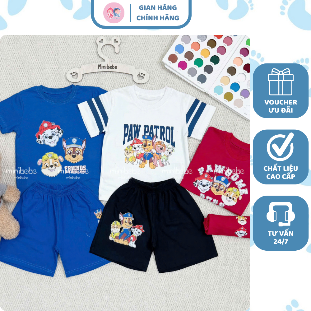 [À ƠI SHOP] C24- set 3 bộ chó paw 3 màu- a100.324