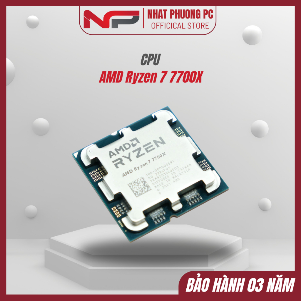 CPU AMD Ryzen 7 7700X 8 Nhân 16 Luồng