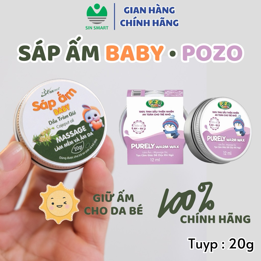 Sáp Giữ Ấm Pozo Baby lọ 20g dành Cho Bé yêu chính hãng Sin Smart