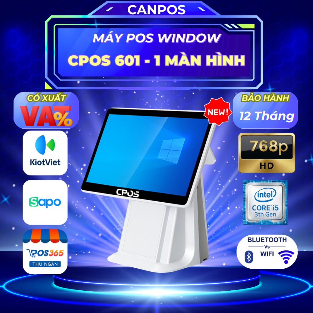 Máy bán hàng cảm ứng Window CPOS601 - Màn hình 15.6 inch ( Mới )