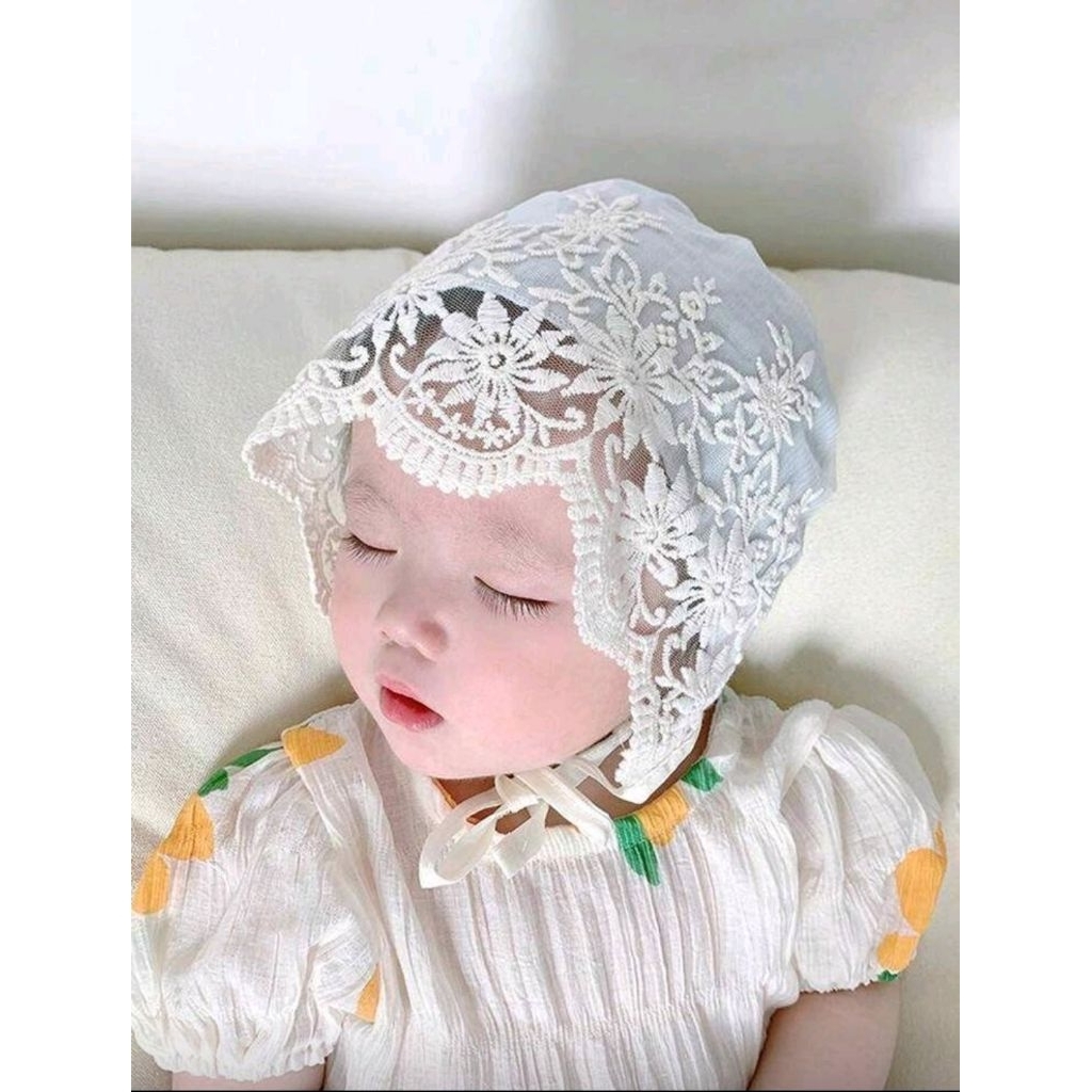 Nón Bonet thêu hoa cao cấp - phong cách vintage cho bé gái 0-18M
