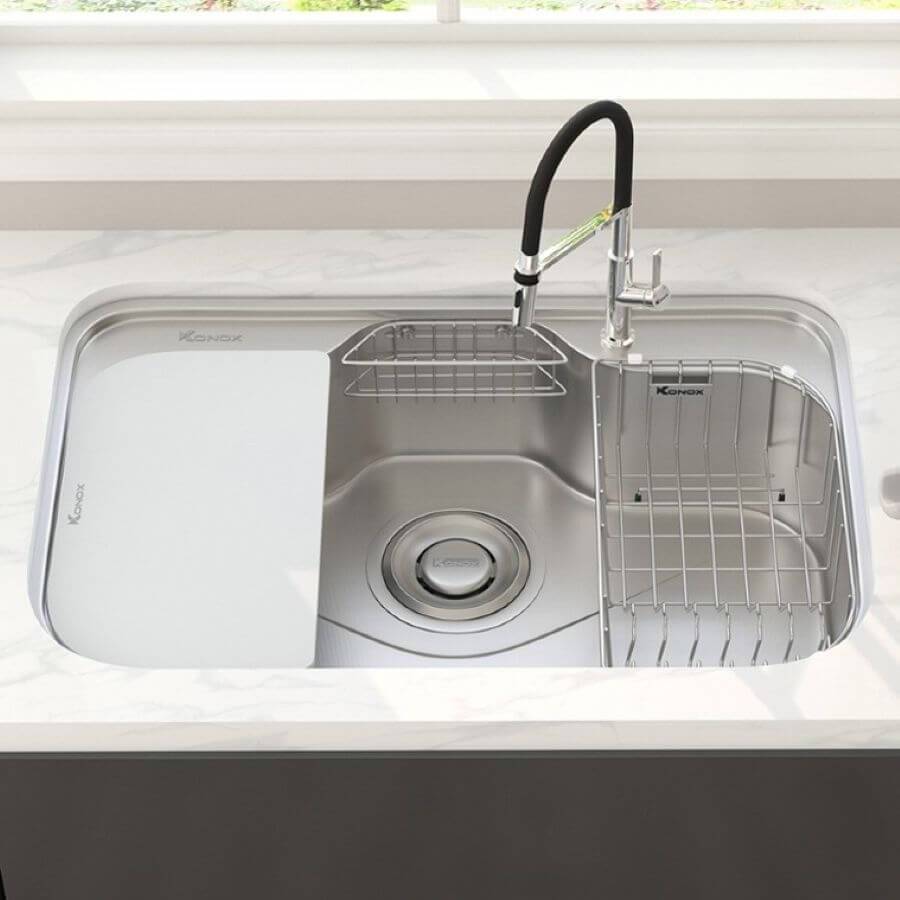 Chậu rửa bát phong cách Nhật bề mặt mịn Konox Tari 7851SM