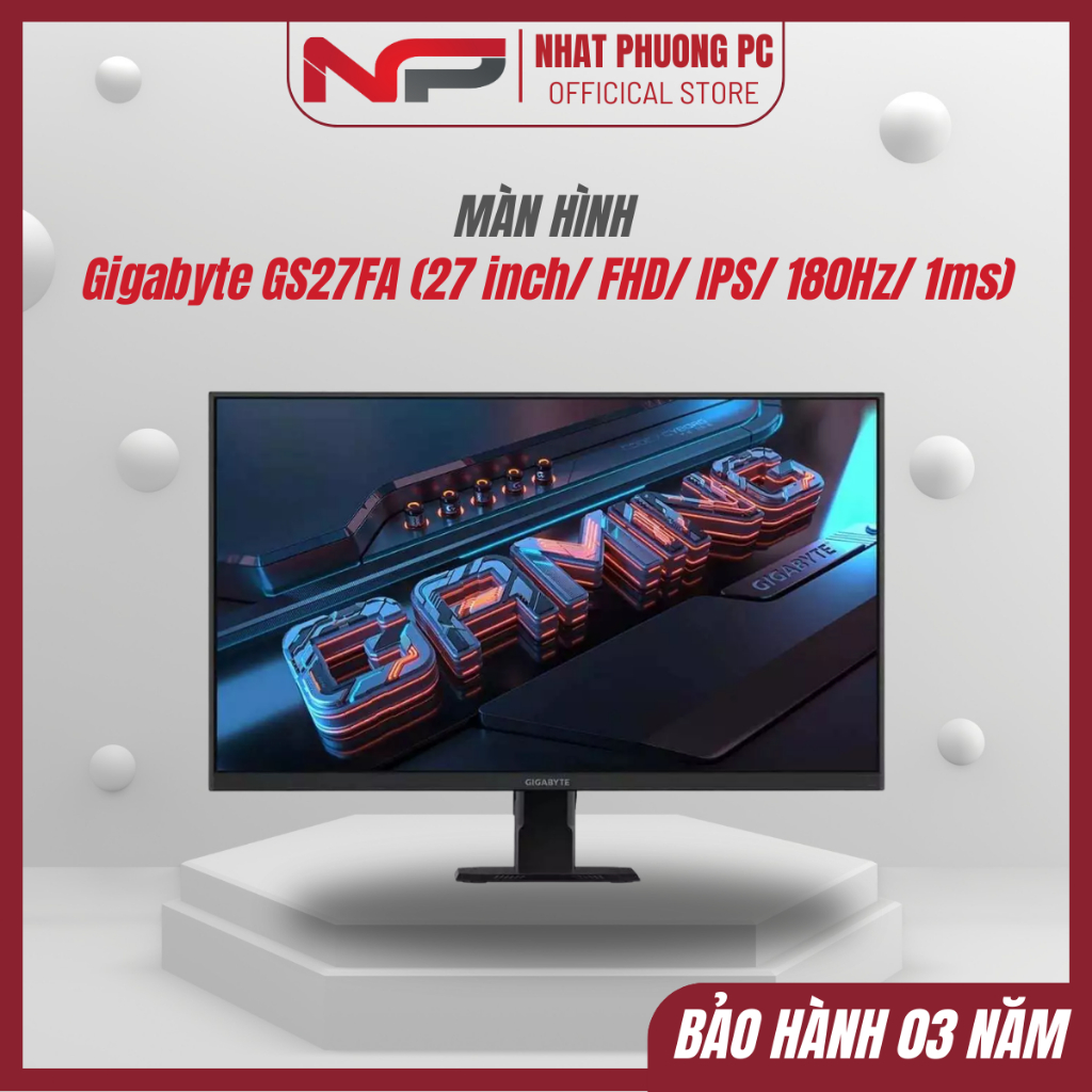 Màn hình Gigabyte GS27FA (27 inch/ FHD/ IPS/ 180Hz/ 1ms)