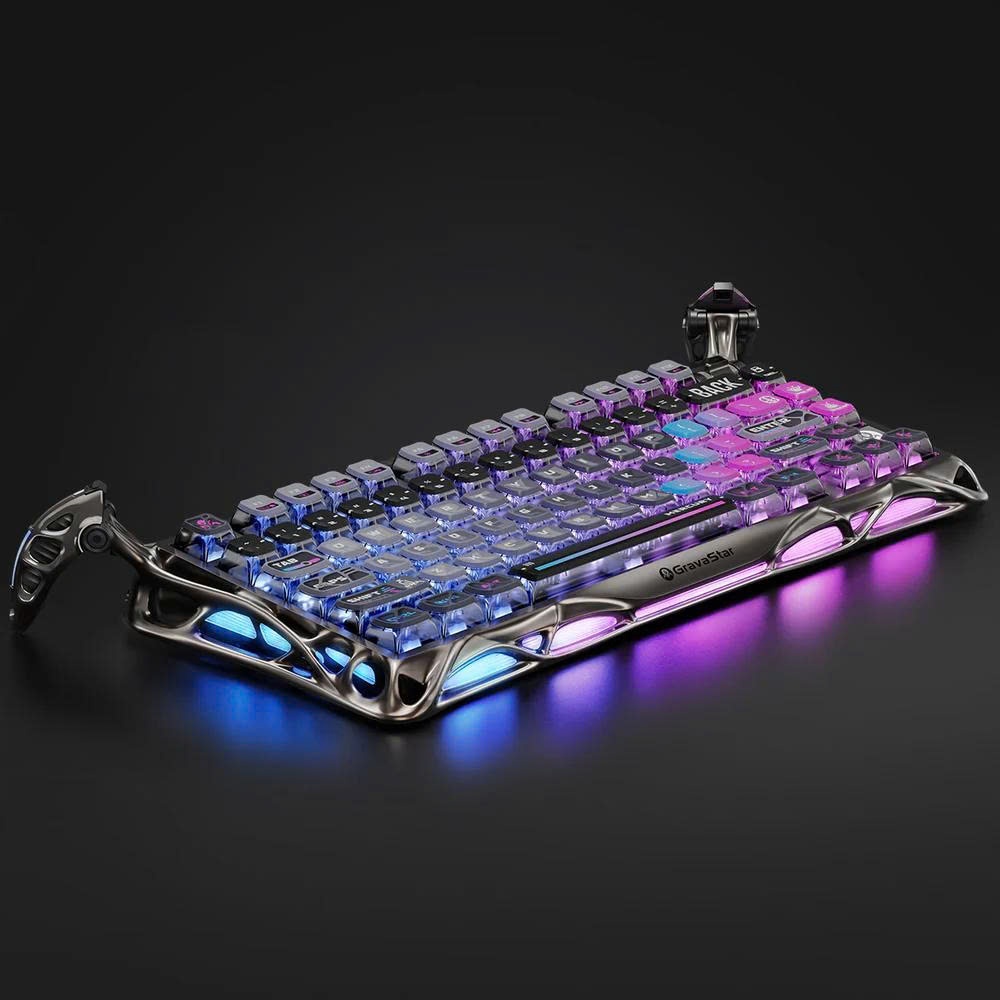 Bàn Phím Cơ Gaming Gravastar Mercury K1 Pro Special Edition Phong Cách Cyberpunk Mẫu Mới Kết Nối Đa 