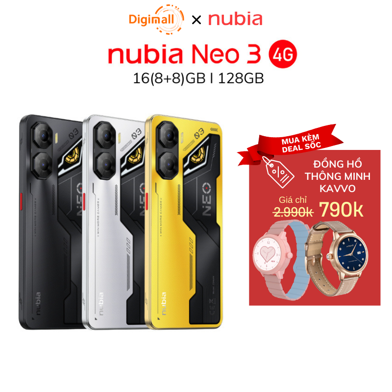 Điện thoại Gaming Nubia Neo 3 4G 16(8+8)GB/128GB I Trigger Gaming I 6.8"120Hz - Hàng Chính Hãng