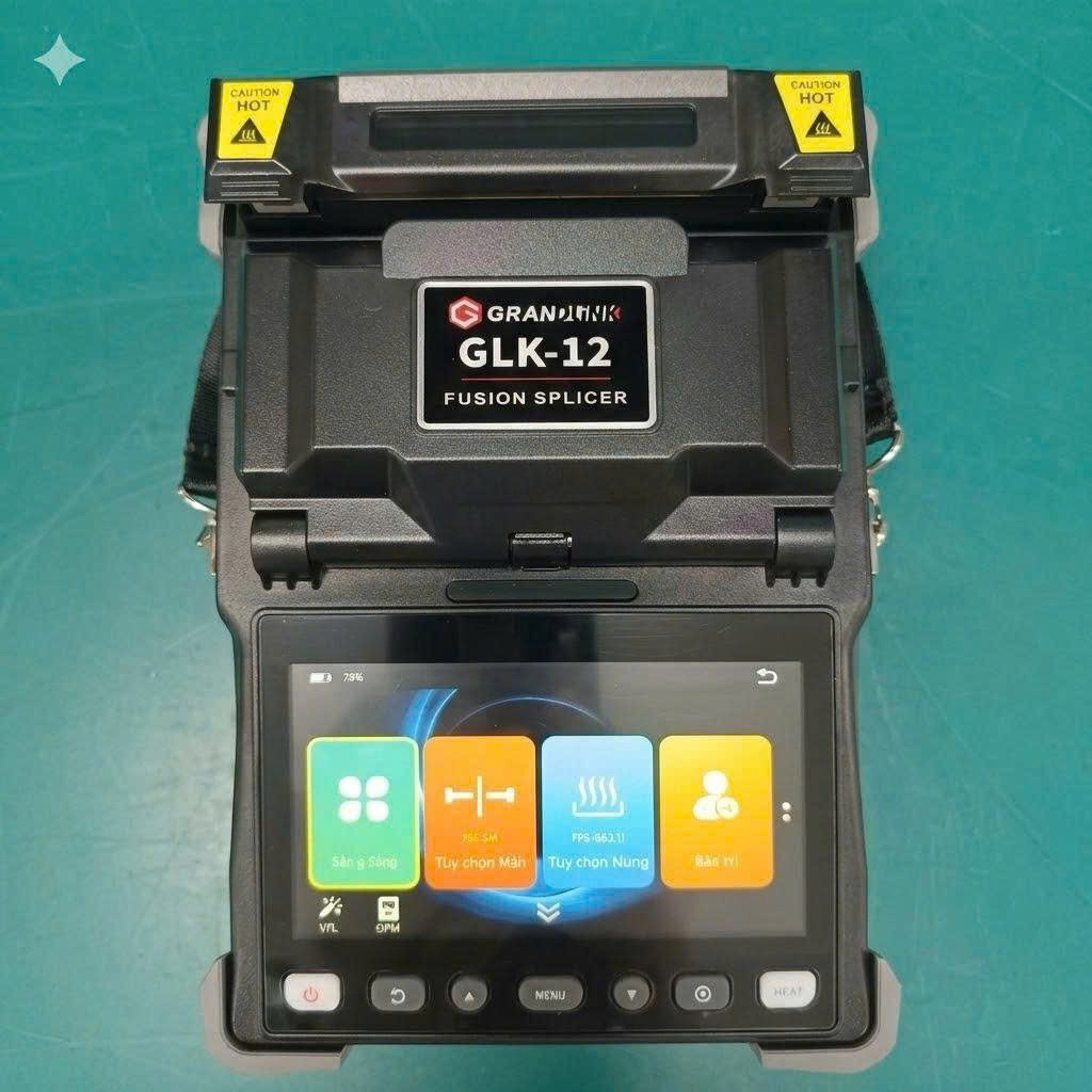 Máy GLK-12 tự động căn chỉnh 4 động cơ, tích hợp OPM & VFL , pin 5200mAh, hàn 6s CHÍNH HÃNG NOVKER m