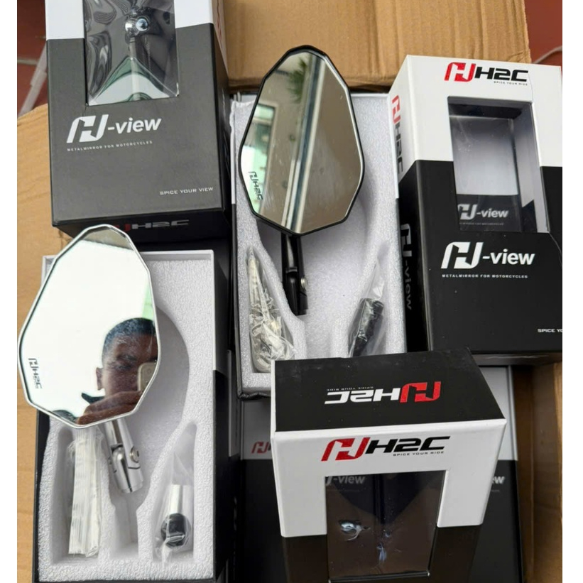 Gương h2c 3 độ v2 Full nhôm cnc xịn chính hãng Phụ Tùng