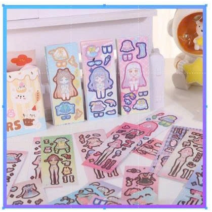 200/100 tấm dán sticker lấp lánh trang trí sổ, sticker dán trang trí nhiều mẫu trang trí ảnh idol, t
