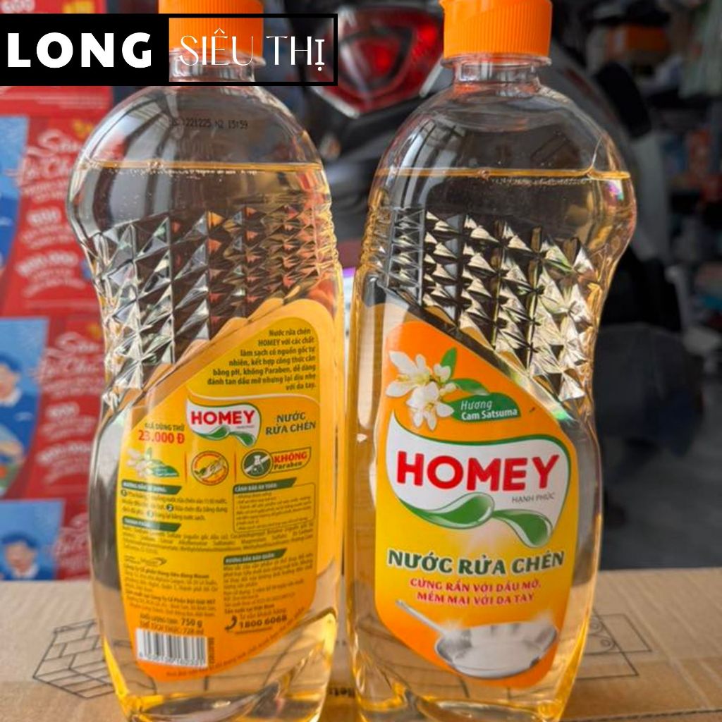 15 chai x 750ml Nước Rửa Chén Homey hương cam satsuma .