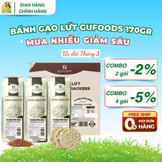 [MUA NHIỀU GIẢM SÂU] Bánh gạo lứt GUfoods - Không chiên dầu, Không đường, Eat clean, Gym, Healthy