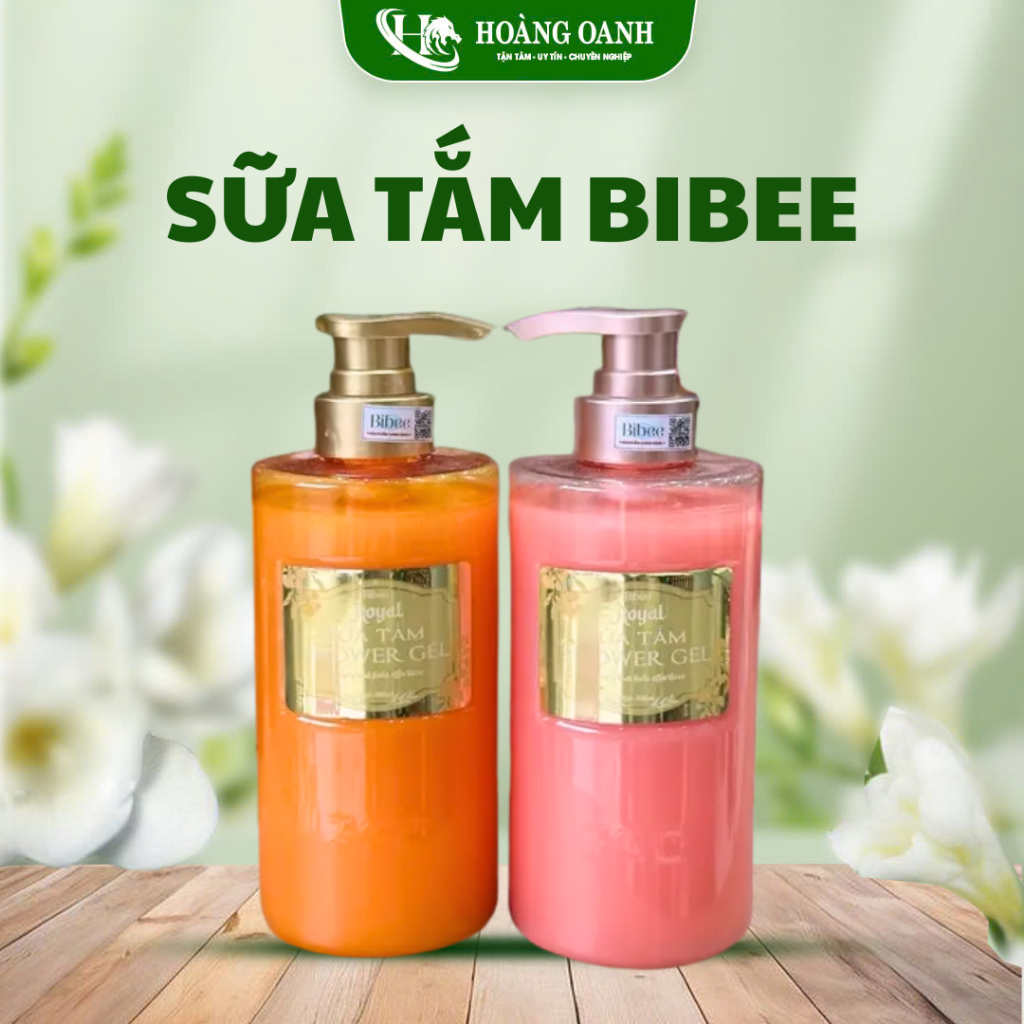 Sữa Tắm Nước Hoa Royal Bibee 500ml - Làm Sạch Sâu, Dưỡng Da Mềm Mịn & Lưu Hương Quý Phái (Vàng/Hồng)