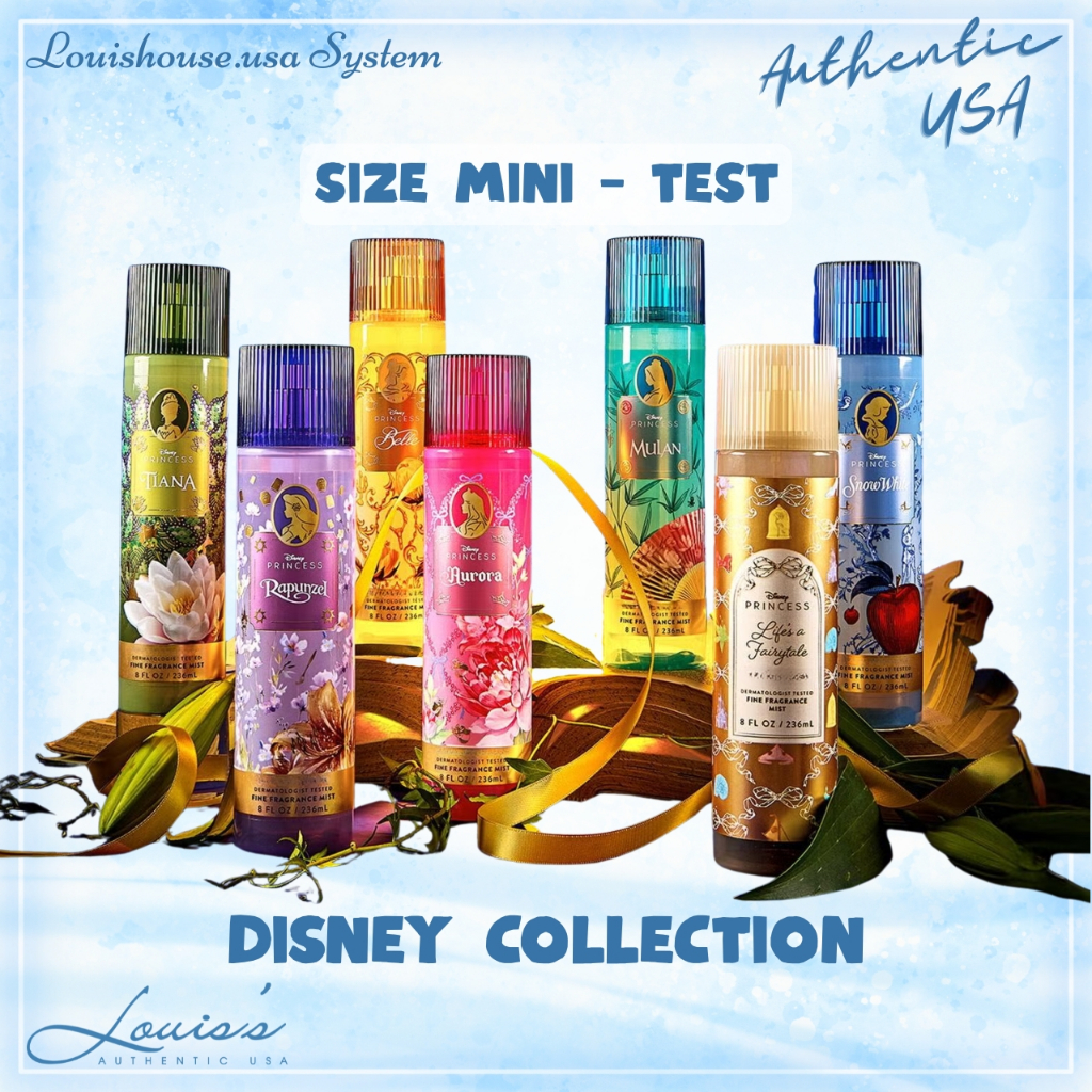 [ Mini Size ] Body mist Disney TIANA BELLE MULAN AURORA RAPUNZEL FAIRYTALE - Xịt Bath Body Works Mỹ