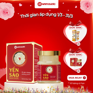 Yến sào Nam Dược - tổ yến chưng đường phèn, hộp 1 lọ 70ml