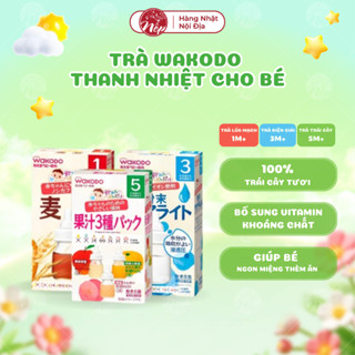[Date Mới] Trà Wakodo (1,2gx6) vị Trái Cây/Lúa Mạch/Điện Giải Nhật Bản thanh nhiệt cho bé 1-5 tháng tuổi - nepshop1