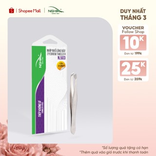 Nhíp Nhổ Lông Mày, Lông Mũi, Râu, Tóc Bạc Inox Cao Cấp KỀM NGHĨA N.503 - Đầu Xéo