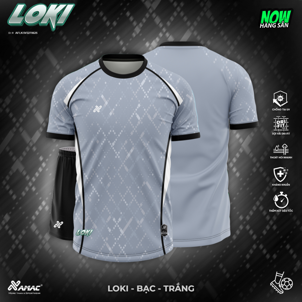 [Hỗ Trợ In Tên & Số] Bộ Quần Áo Đá Bóng AMAC LOKI - Thoáng Mát, Thấm Hút Tốt | Thể thao AMAC