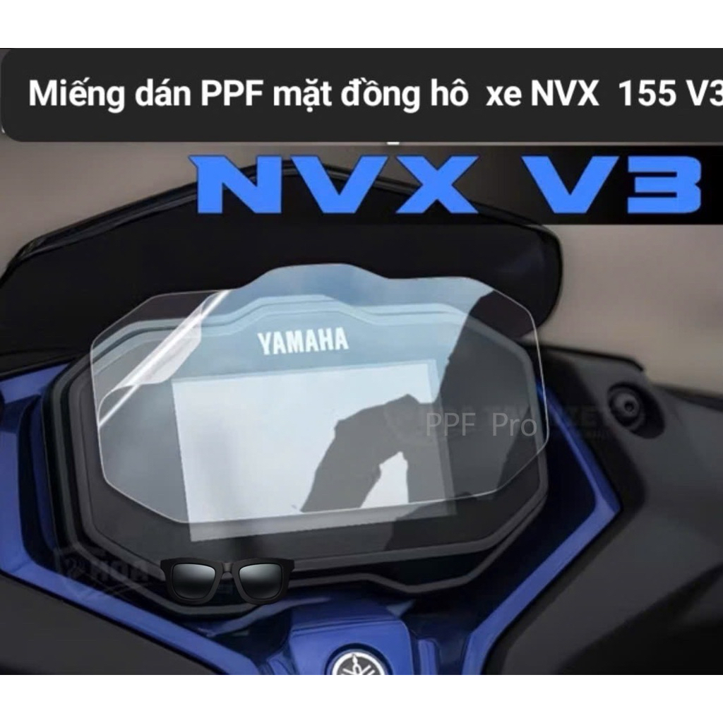Miếng dán PPF NVX V3 , NVX V2 ,miếng dán PPF mặt đồng hồ xe NVX 155V2,NVX V3