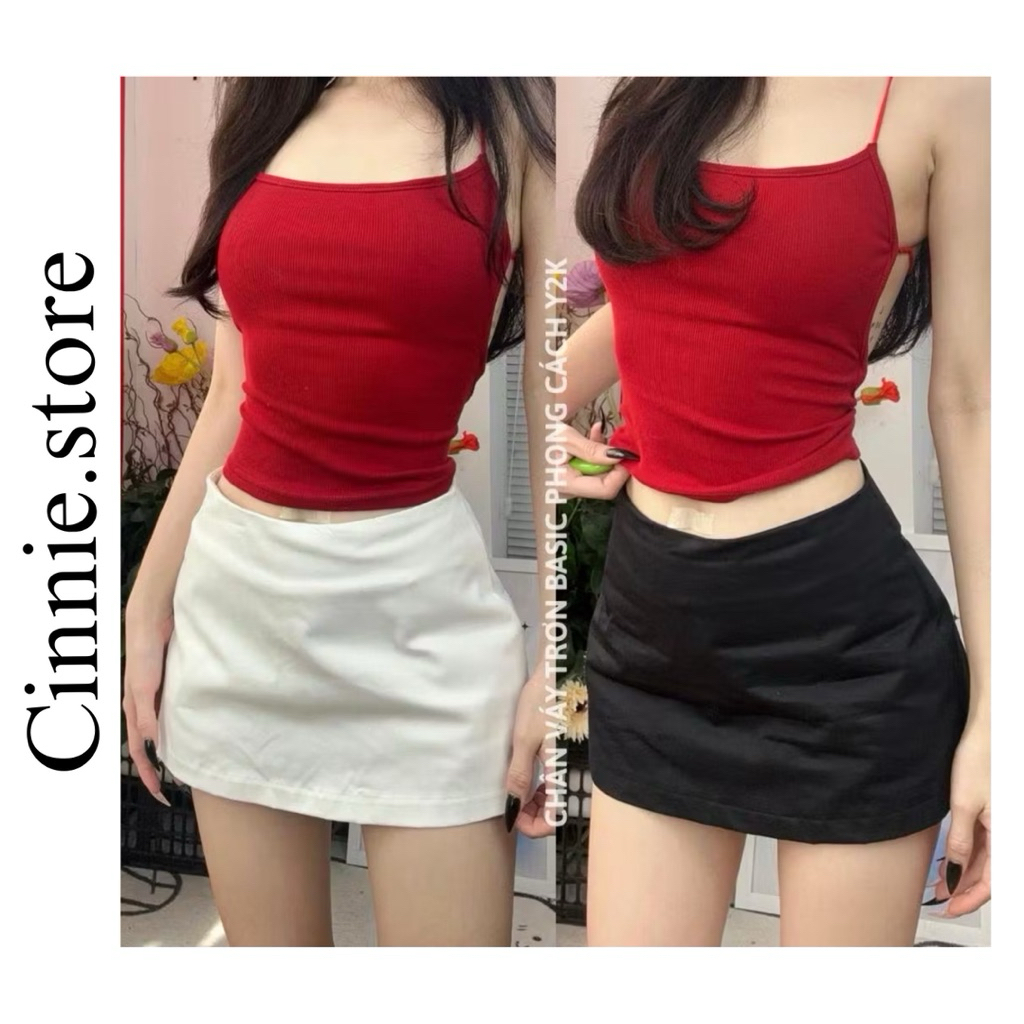 Chân Váy Trơn Basic Phong Cách Y2K | 𝑪𝒊𝒏𝒏𝒊𝒆.𝒔𝒕𝒐𝒓𝒆
