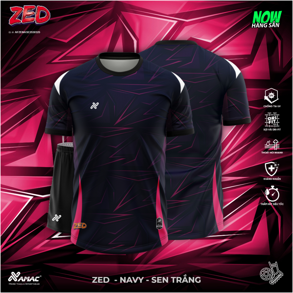 [Hỗ Trợ In Tên & Số] Bộ Quần Áo Đá Bóng AMAC ZED - Thoáng Mát, Thấm Hút Tốt | Thể thao AMAC