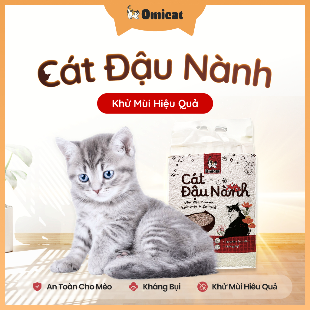 Cát vệ sinh cho mèo - cát đậu nành hữu cơ HICAT