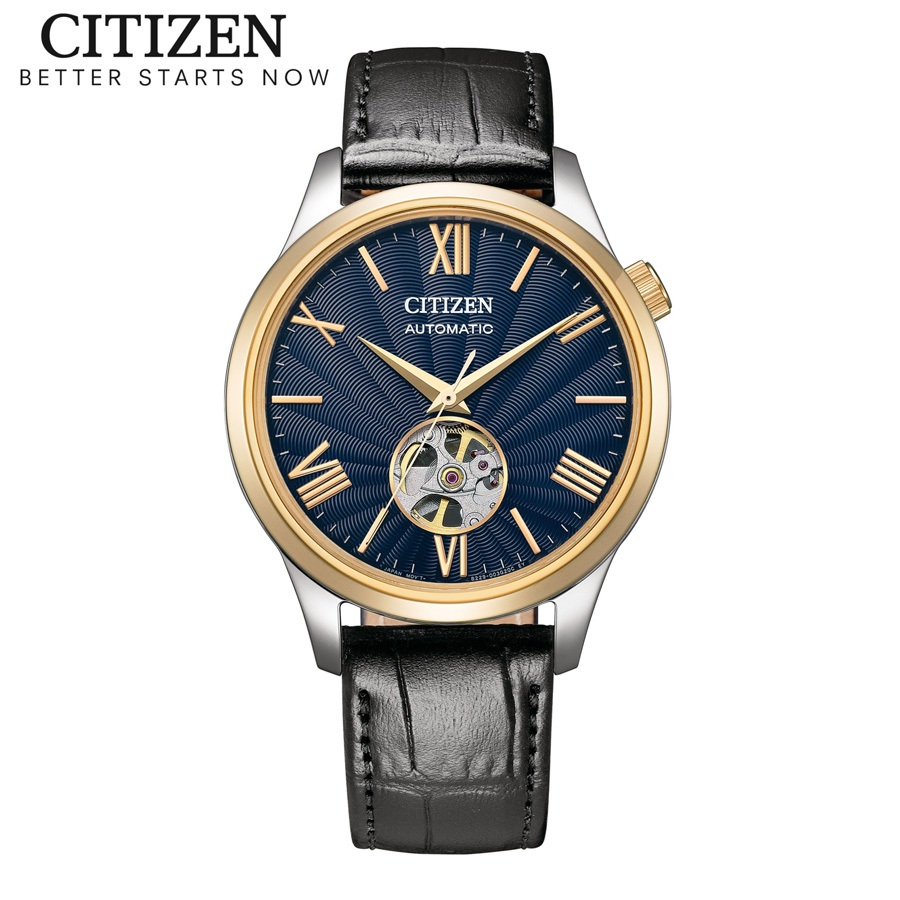 Đồng Hồ Nam Citizen Automatic Dây Da NH9136-02L - Mặt Xanh (Sapphire)