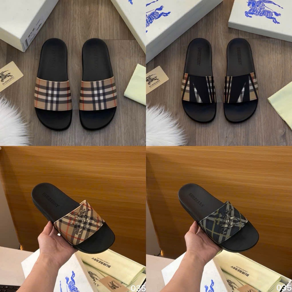 Dép lê quai ngang hàng  - dép lê kẻ sọc full box [ ảnh + video tại Monaco Shop]