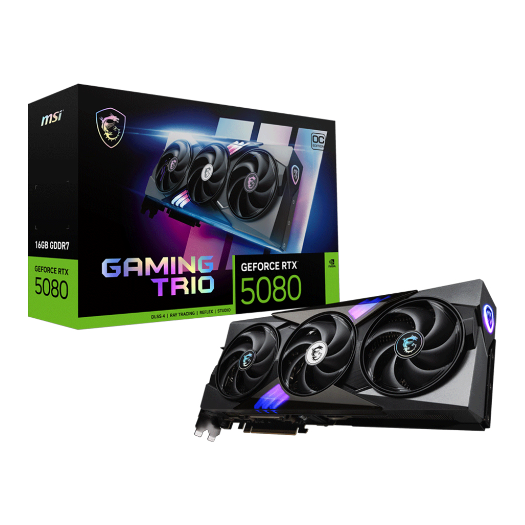 Card màn hình MSI GeForce RTX™ 5080 16G GAMING TRIO OC New chính hãng BH 36T