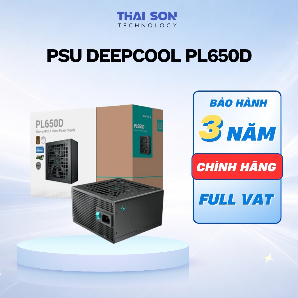 [Full VAT] PSU Nguồn máy tính Deepcool 650W - Bảo hành 36 tháng