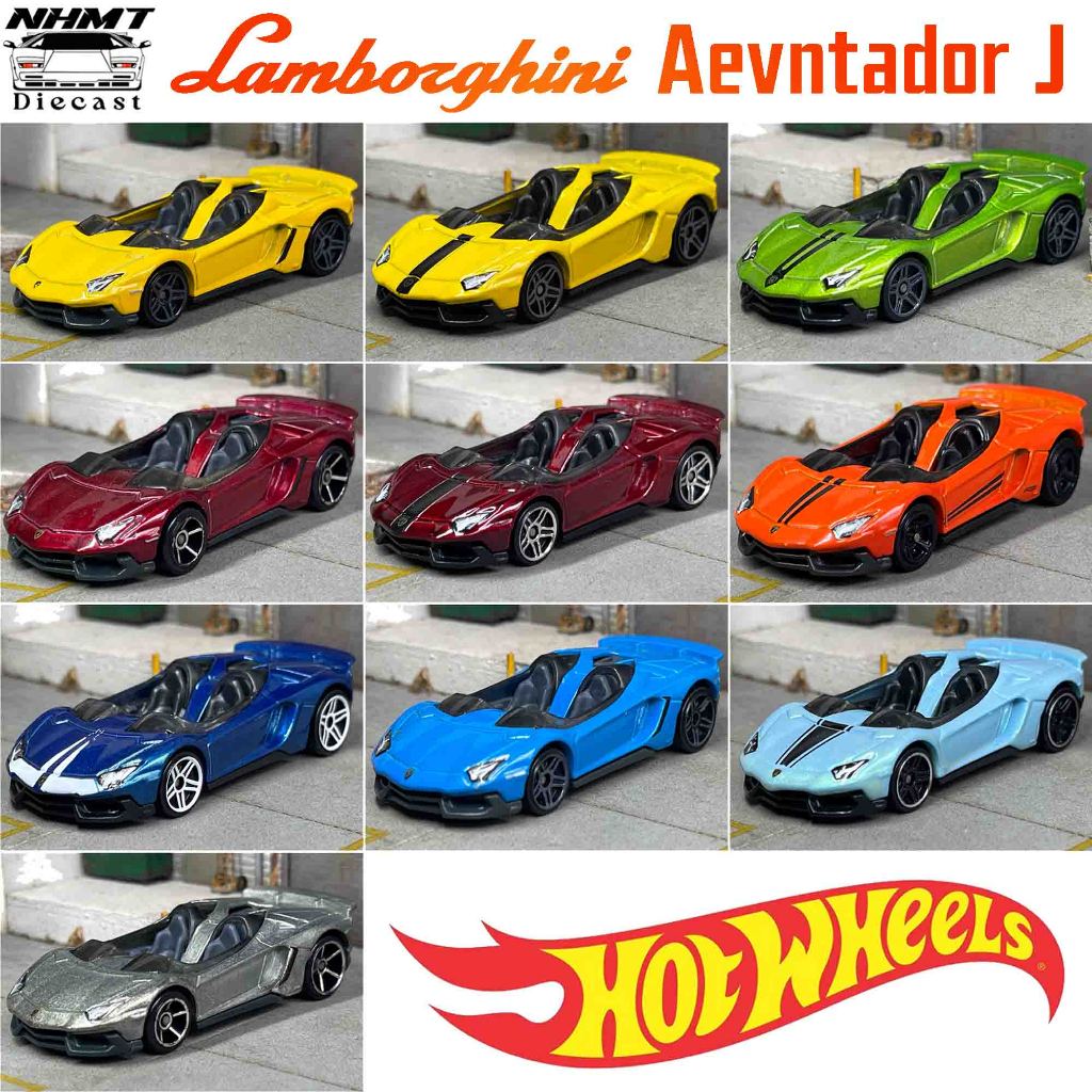 Mô Hình Xe - Hot Wheels Basic Lamborghini Aventador J ( Loose Card )