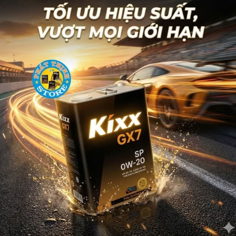 Nhớt Kixx G1 SP 0W20 Fully Synthetic - 4L ( Can thiết 4 Lít )