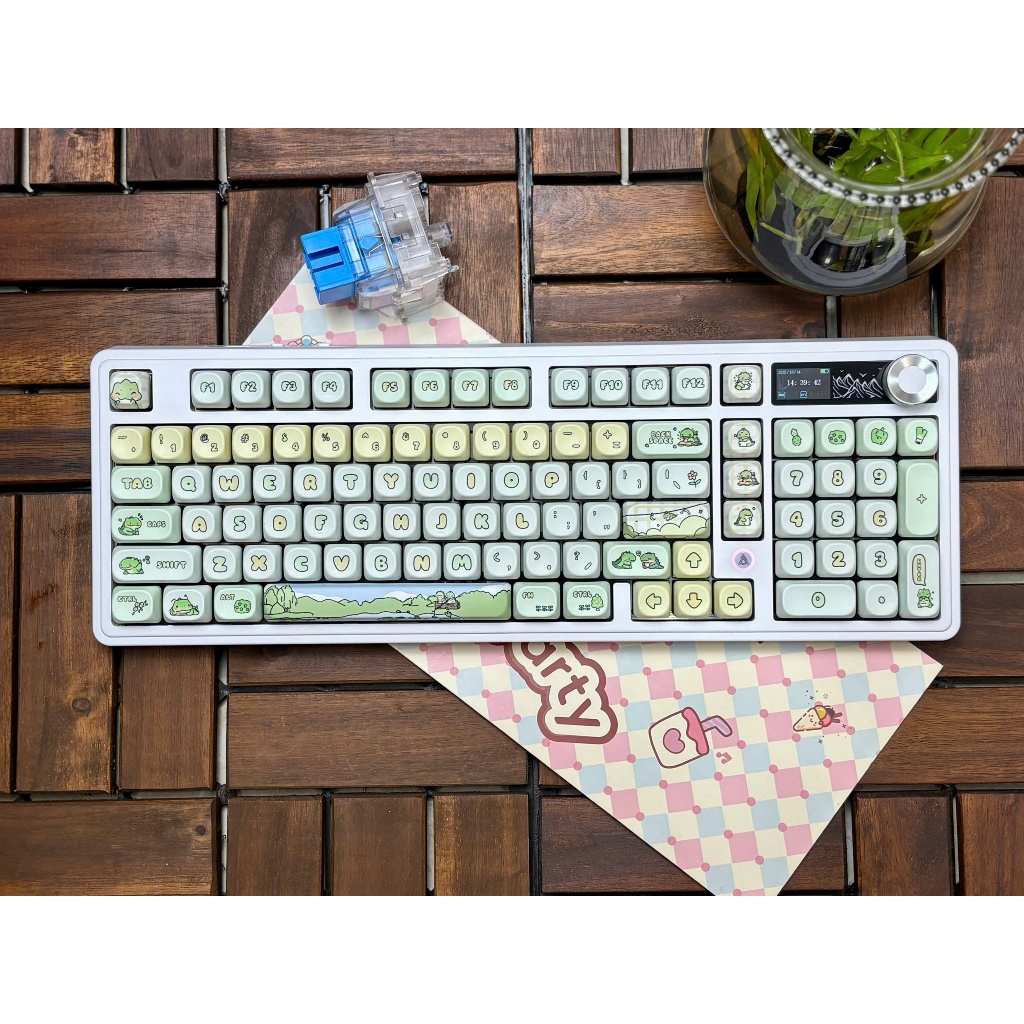Bàn phím cơ  Ak980pro v2 / 3 Chế độ kết nối / Led Rgb /Hotswap 5pin/ Mạch xuôi / đã mod  Riokeyboard