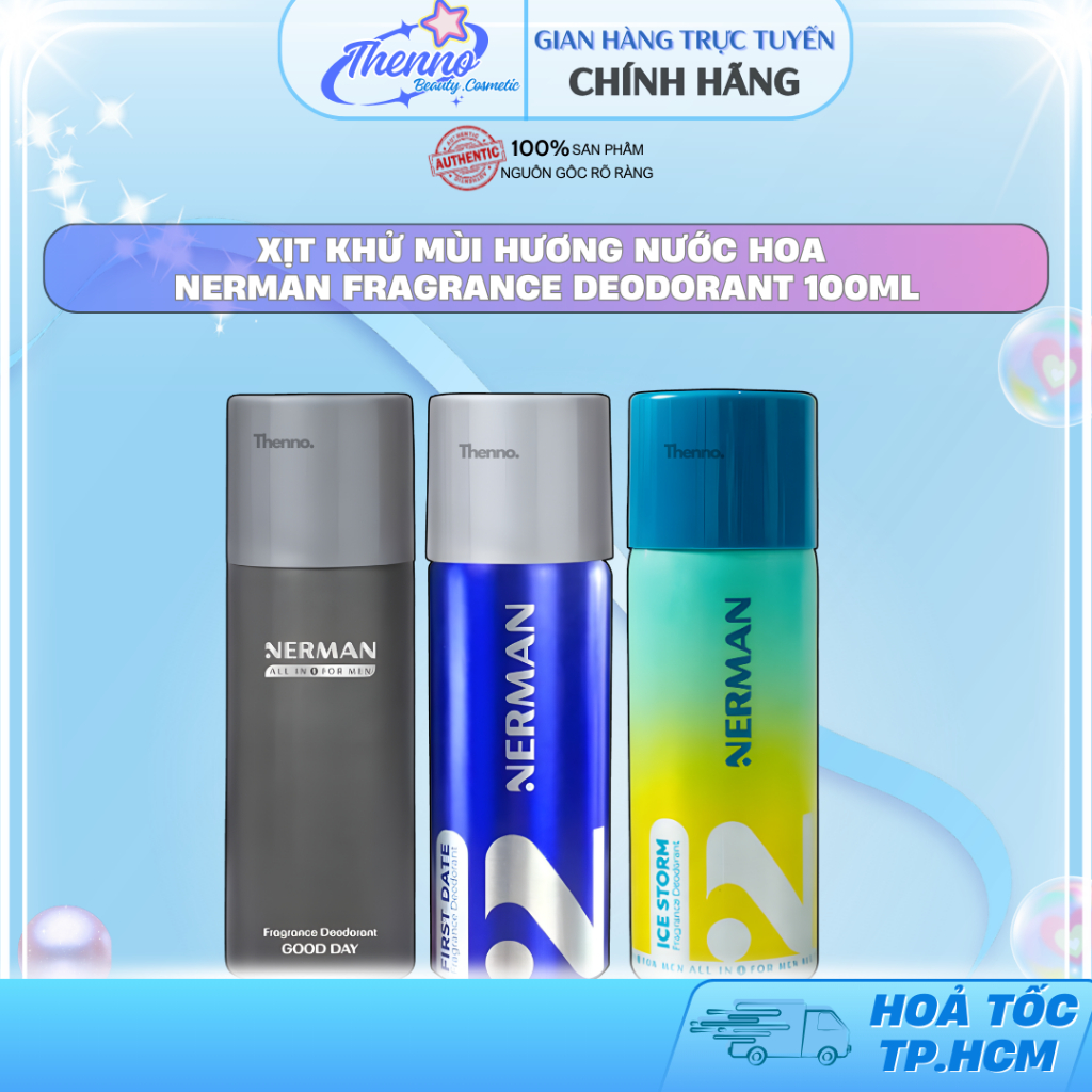 Xịt Khử Mùi Hương Nước Hoa Nerman Fragrance Deodorant 100ml