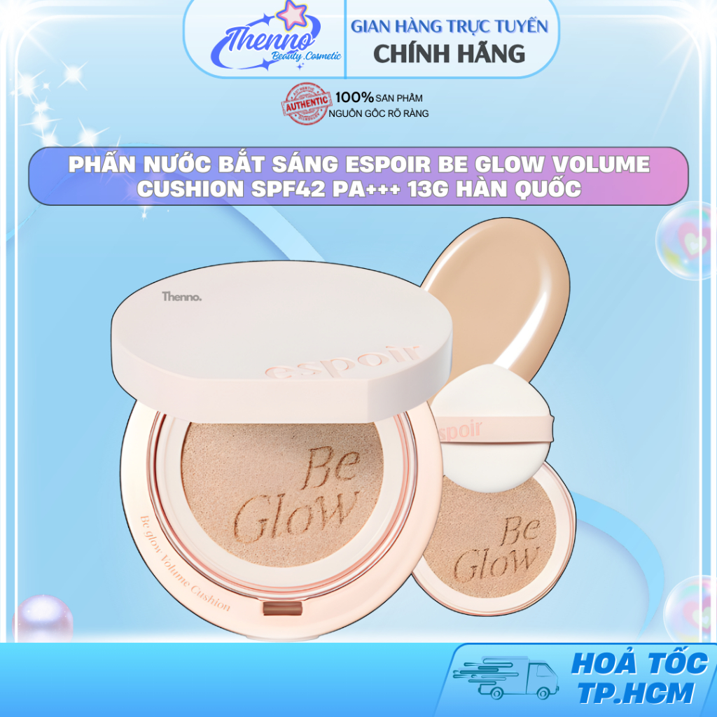 Phấn Nước Bắt Sáng Espoir Be Glow Volume Cushion SPF42 PA+++ 13g Hàn Quốc