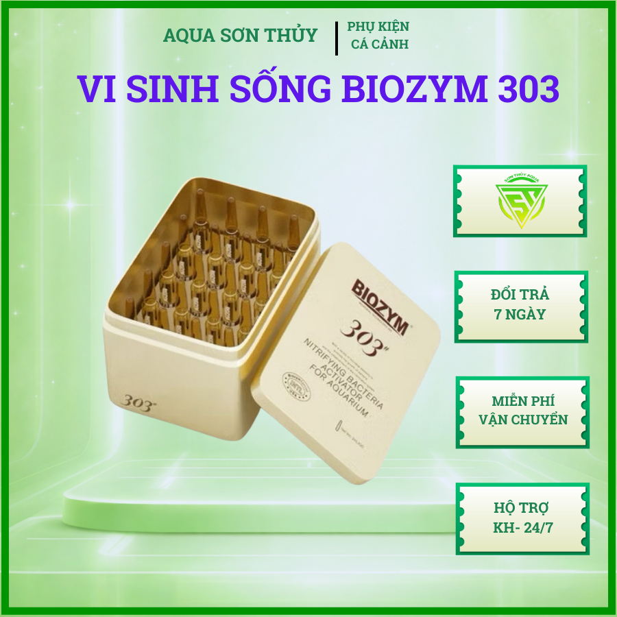 Vi sinh sống Biozym 303 (Hộp 20 ống) siêu mạnh, cao cấp